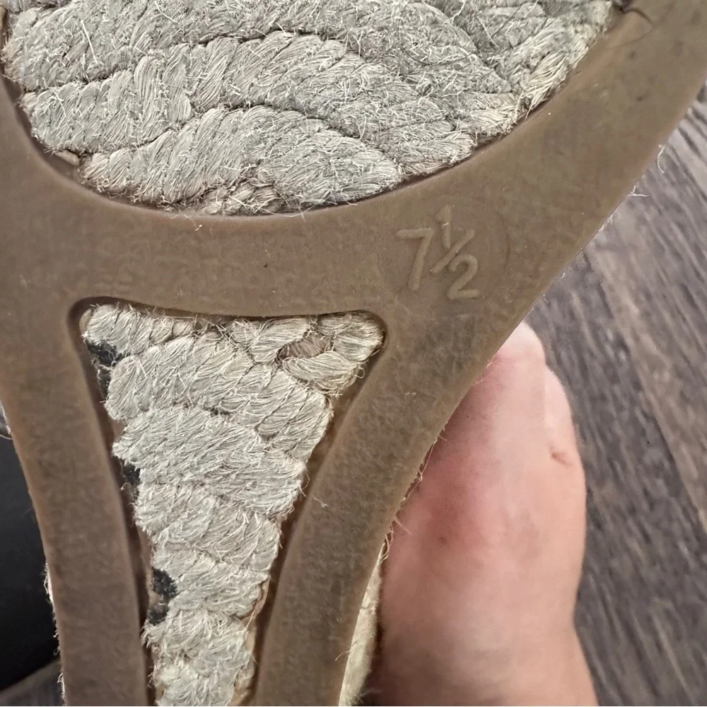 Women's J Crew Black Wedge Espadrille - Picture 7 of 9